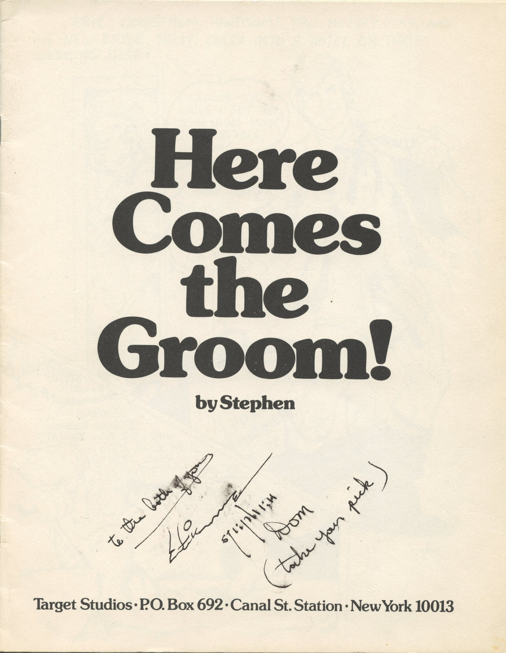 Orejudos, Dom "Etienne", "Stephen". (1933-1991) "Here Comes the Groom ...