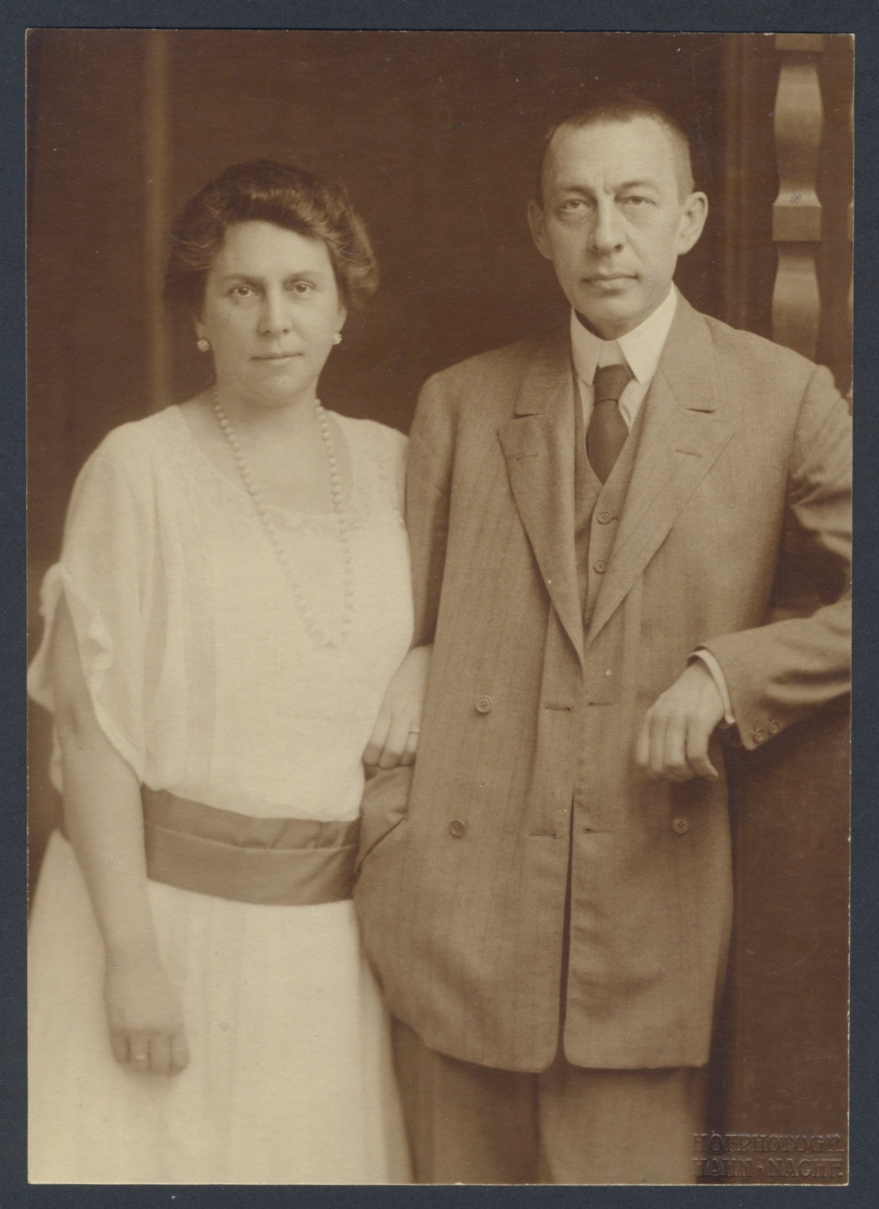 Rachmaninoff Sergei 1873 1943 Original Photograph With His Wife Rachmaninoff Sergei 1873 1943 Original Photograph With His Wife