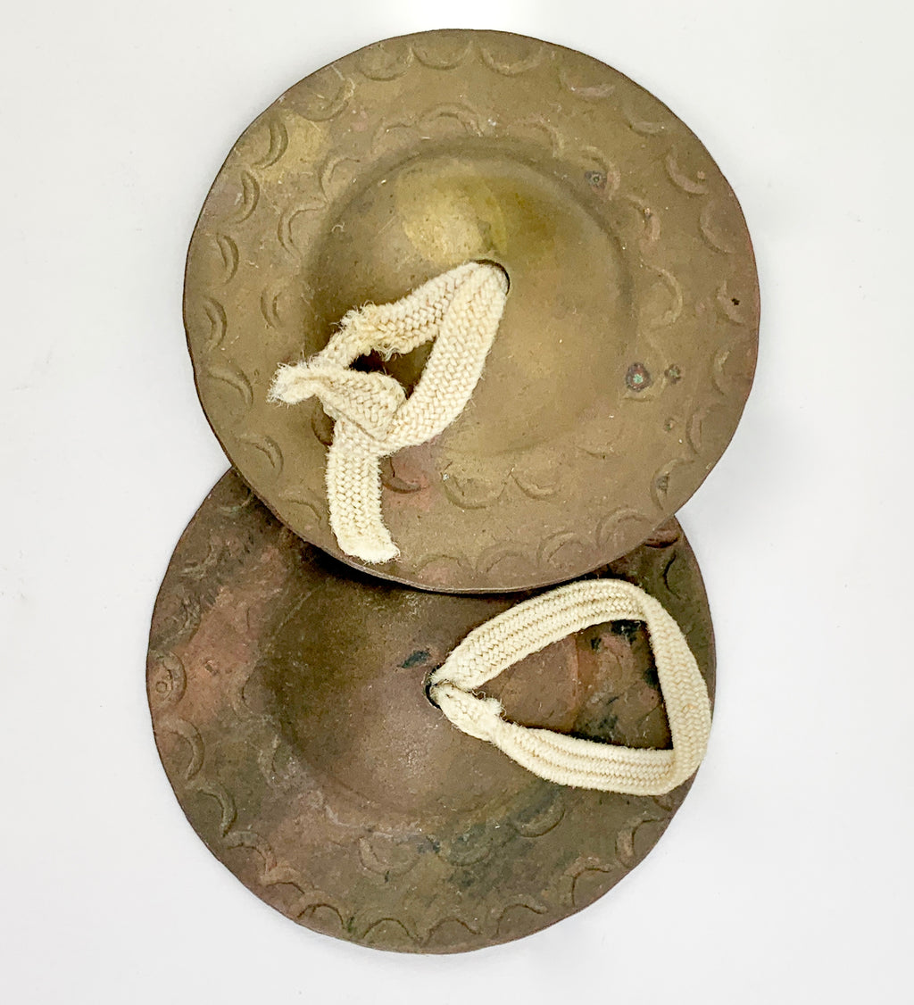 [Beatles] Starr, Ringo. (b. 1940) Bronze Finger Cymbals - FROM THE COL
