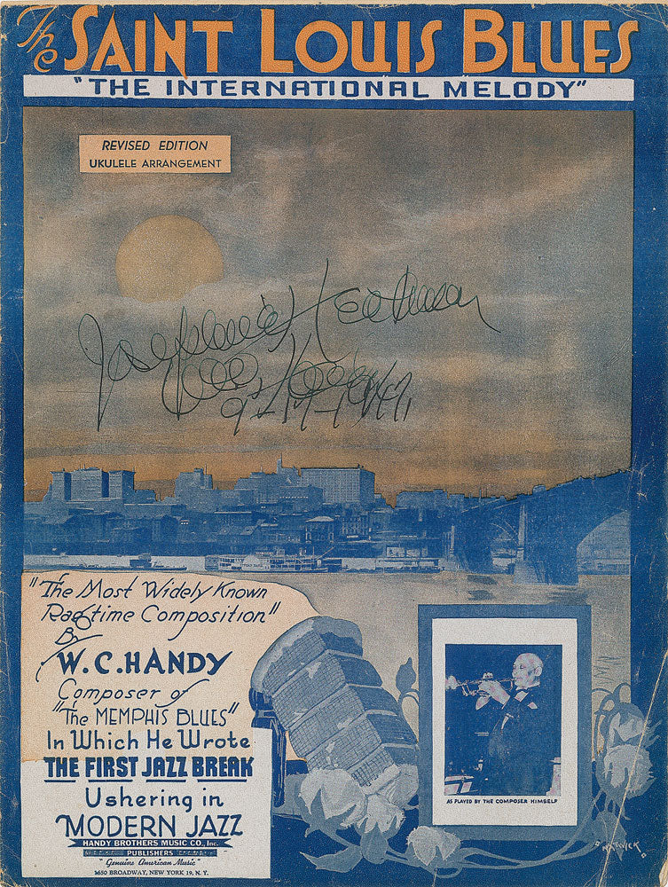 Handy, W.C. (1873-1958) "St. Louis Blues" - Signed Sheet Music ...
