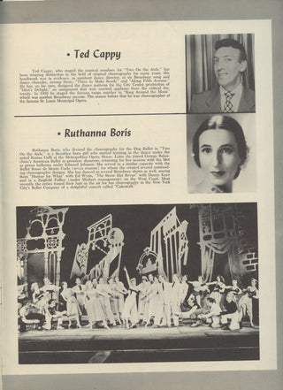 Lahr, Bert. (1895–1967) & Gray, Dolores. (1924–2002) Two on the Aisle Souvenir Program (1951/2) -  Signed by Bert Lahr, Dolores Gray, Kathryn Lee, and Elliott Reid