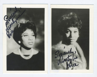 Price, Leontyne. (b. 1927) Two Early Signed Photographs