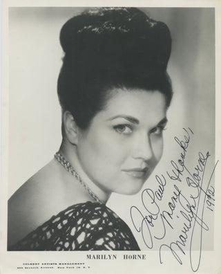 Horne, Marilyn. (b. 1934) Signed Photograph