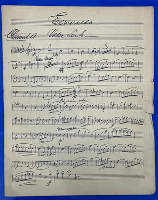 Drigo, Riccardo. (1846 - 1930) [Petipa, Marius. (1818 - 1910)] "Esmeralda. Valse Lente" - Autograph Musical Manuscript