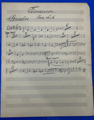 Drigo, Riccardo. (1846 - 1930) [Petipa, Marius. (1818 - 1910)] "Esmeralda. Valse Lente" - Autograph Musical Manuscript