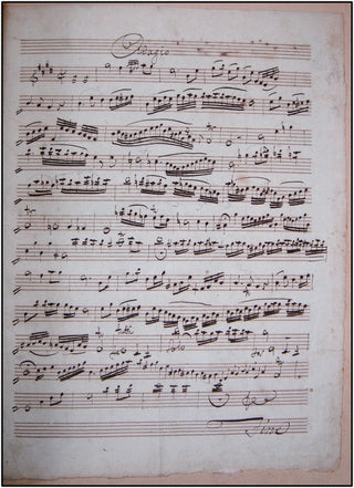 Kreutzer, Rodolphe. (1766-1831) Six First Edition Violin Concerti, bound together with an Autograph Manuscript Cadenza