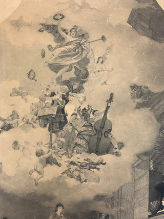 [Music Iconography] Barbotin, William. (1861 - 1931) "La Musique" - Signed dryoint engraving