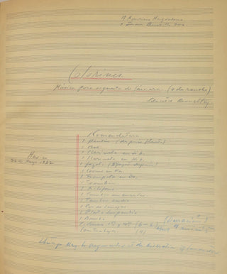 Revueltas, Silvestre. (1899–1940) "Colorines" - Complete Autograph Musical Manuscript