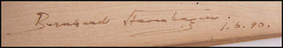 [Composers and Performers of the 19th Century ] Brahms, Schumann, Joachim, Grieg, Paderewski, Hoffman, Piatti, Richter, De Reszke etc. Wooden Fan signed by Leading Composers and Performers