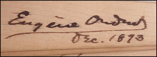 [Composers and Performers of the 19th Century ] Brahms, Schumann, Joachim, Grieg, Paderewski, Hoffman, Piatti, Richter, De Reszke etc. Wooden Fan signed by Leading Composers and Performers