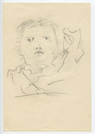 [Keats, John. (1795-1821)] Baskin, Leonard. (1922–2000) Two draft drawings for the cover of the 1956 Doubleday Anchor Press book "The Selected Letters fo John Keats"