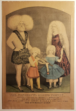 [Albino Violinist] Currier & Ives "The Wonderful Albino Family."