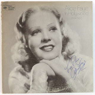 Faye, Alice (1915–1998) "Alice Faye in Hollywood" - SIGNED LP