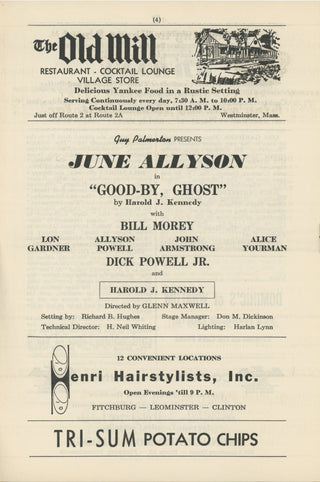 [Allyson, June. (1917–2006)] "Good-By, Ghost" - Original Program