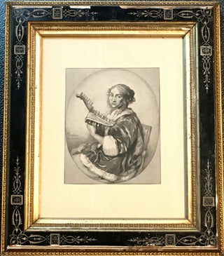 [Lute] Amstel, Cornelis Ploos van. (1726 - 1798) [Netscher, Caspar. (1639 - 1684) AFTER] Woman Playing a Lute