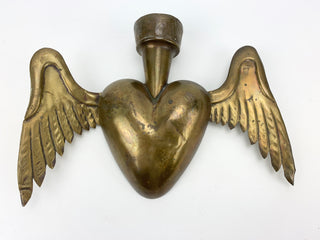 [Religious Art] "Sacred Heart" French Candle Holder Votive. ca. 1900