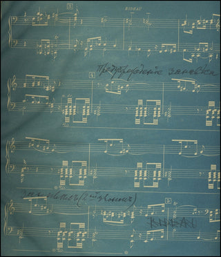 [Ballets Russes] Stravinsky, Igor. (1882–1971); Balanchine, George. (1904–1983); Lifar, Serge. (1905–1986) Annotated Proof Copy of "Appolon Musagète."