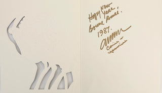 Arman. (1928-2005) [Indiana, Robert. (1928-2018)] Signed New Year Greeting Card to Robert Indiana