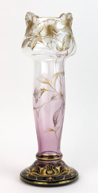 [Art Nouveau Glass] Unusual Art Nouveau Vase, ca. 1900