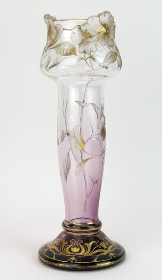 [Art Nouveau Glass] Unusual Art Nouveau Vase, ca. 1900