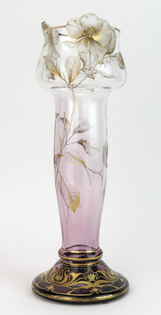 [Art Nouveau Glass] Unusual Art Nouveau Vase, ca. 1900