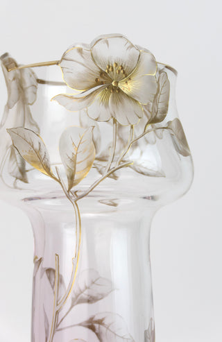 [Art Nouveau Glass] Unusual Art Nouveau Vase, ca. 1900