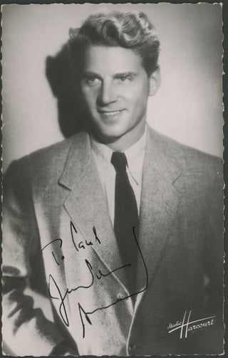 Aumont, Jean-Pierre. (1911–2001) Signed Studio Harcourt Postcard Photograph