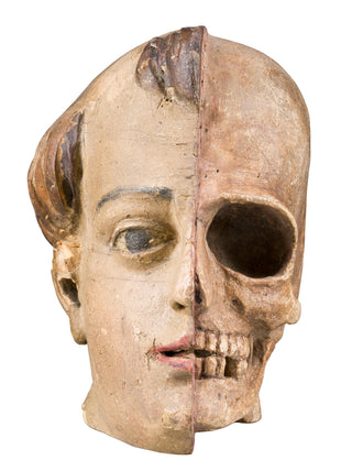 [Memento Mori] Head and Skull Bust, Austria, ca. 18th C.