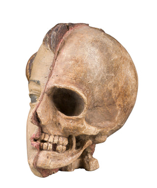 [Memento Mori] Head and Skull Bust, Austria, ca. 18th C.