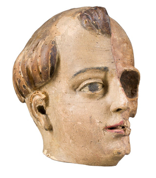 [Memento Mori] Head and Skull Bust, Austria, ca. 18th C.