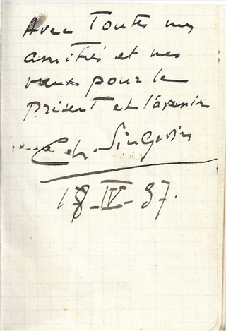 [Autograph Album] [Various] Mainardi, Enrico. (1897–1976) Autograph Album including Music, Literary, Political etc. Autographs, mostly French & Romanian