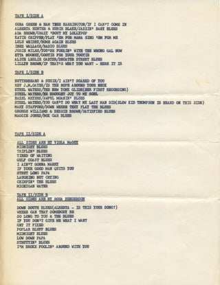 [BLUES] Hunter, Alberta. (1895-1984) [Cushing, Steve.]  [Dixon, Robert M. W. (1939-) & Godrich, John.]  Blues & Gospel Records 1902-1943 - Inscribed to Alberta Hunter with letter from Steve Cushing