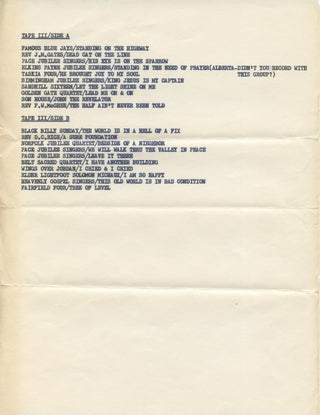 [BLUES] Hunter, Alberta. (1895-1984) [Cushing, Steve.]  [Dixon, Robert M. W. (1939-) & Godrich, John.]  Blues & Gospel Records 1902-1943 - Inscribed to Alberta Hunter with letter from Steve Cushing