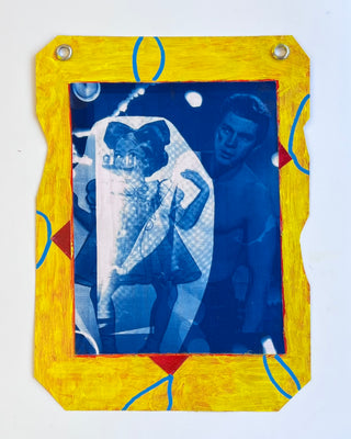 Koestenbaum, Wayne (b. 1958) Baby Snooks (Fanny Brice) and Steve McQueen Cyanotype Assemblage, 2025
