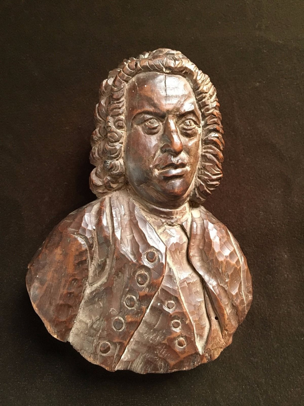 [Bach, Johann Sebastian. (1685-1750)] Carved Bust Portrait ...