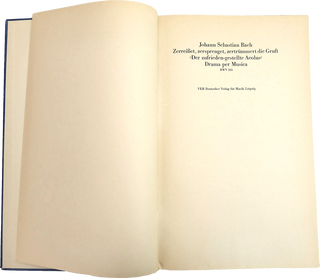 Bach, Johann Sebastian. (1685–1750) Der zufriedengestellte Aeolus, BWV 205 - Facsimile of the Autograph Score