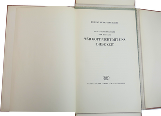 Bach, Johann Sebastian. (1685–1750) Wär Gott nicht mit uns diese Zeit (BWV 14) - Facsimile of the Original Parts