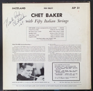 Baker, Chet. (1929-1988) "Chet Baker with Fifty Italian Strings" - SIGNED LP