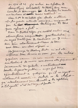 [Ballets Suedois] Leger, Fernand. (1881–1955) & de Maré, Rolf. (1888 - 1964) Les Ballets Suedois dans l'Art Contemporain - WITH AUTOGRAPH MANUSCRIPT BY LEGER