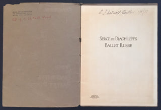 [Ballets Russes] Souvenir Serge De Diaghileff's BALLET RUSSE - Original 1916 Tour Program