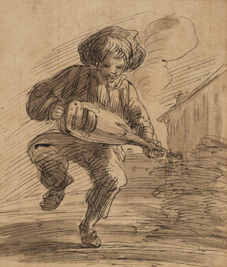 [Music Iconography] Barker, Thomas. [or "Barker of Bath"] (1769-1847) Boy Playing a Hurdy Gurdy, ca. 1790