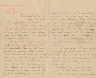 Barton, Clara. (1821–1912) Autograph Letter Signed