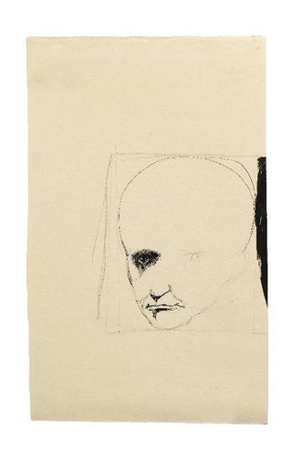 [Baudelaire, Charles. 1821 - 1867)] Baskin, Leonard. (1922–2000) Two Draft drawings for the cover of the 1956 Doubleday Anchor Press book "The Mirror of Art: Critical Studies by Charles Baudelaire"