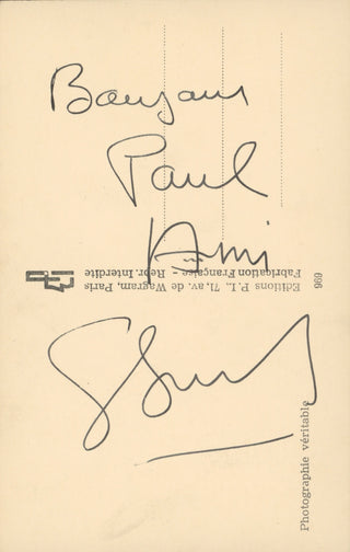 Bécaud, Gilbert. (1927–2001) Signed Postcard Photograph