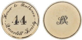 [Beethoven, Ludwig van. (1770–1827)] Scarce Ivory Pass to First Quartet Cycle Performance!