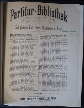 Beethoven, Ludwig van. (1770–1827) [Krauss, Clemens. (1893–1954)] Zweite Symphonie. Op. 36  - EX-CLEMENS KRAUSS