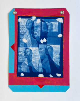 Koestenbaum, Wayne (b. 1958) Harry Belafonte Cyanotype Assemblage, 2025