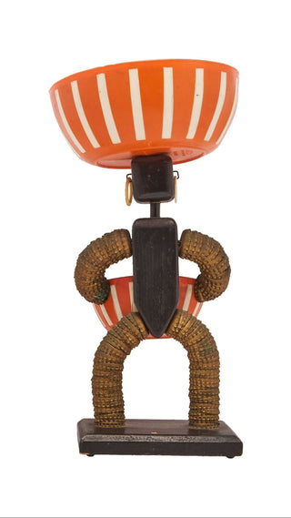 [Belafonte, Harry. (1927 - 2023)] Black Americana Folk Art Bowl Figure, ca. 1940 [HARRY BELAFONTE COLLECTION]