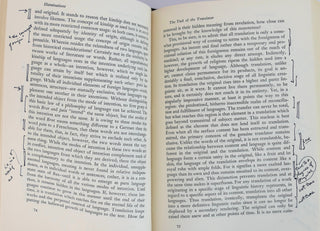 Benjamin, Walter. (1892-1940) [Arendt, Hannah. (1906-1975) EDITOR] (Translated by Harry Zohn)[Bidart, Frank. (b. 1939)] "Illuminations"
