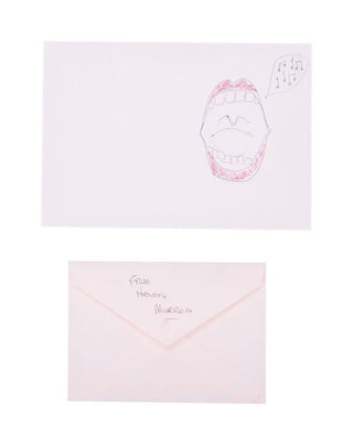 Mirren, Helen. (b. 1945)[Bennett, Tony. (1926-2023)] Original Drawing and Card from Mirren to Bennett
